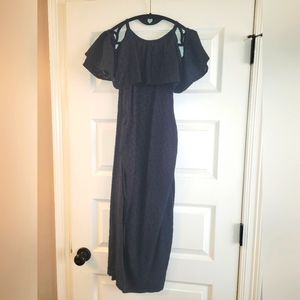 Mimi Maternity Black Lace Dress